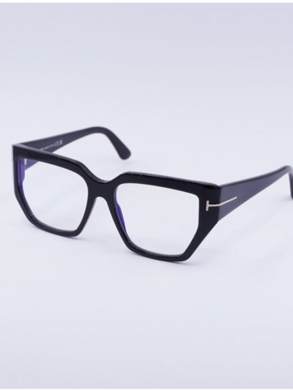 Tom Ford FT5951-B 001 Eyeglasses Black 54mm Square Frame, Blue Light Block